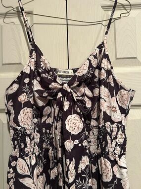 Women's Floral Tie-Front Maxi Dress